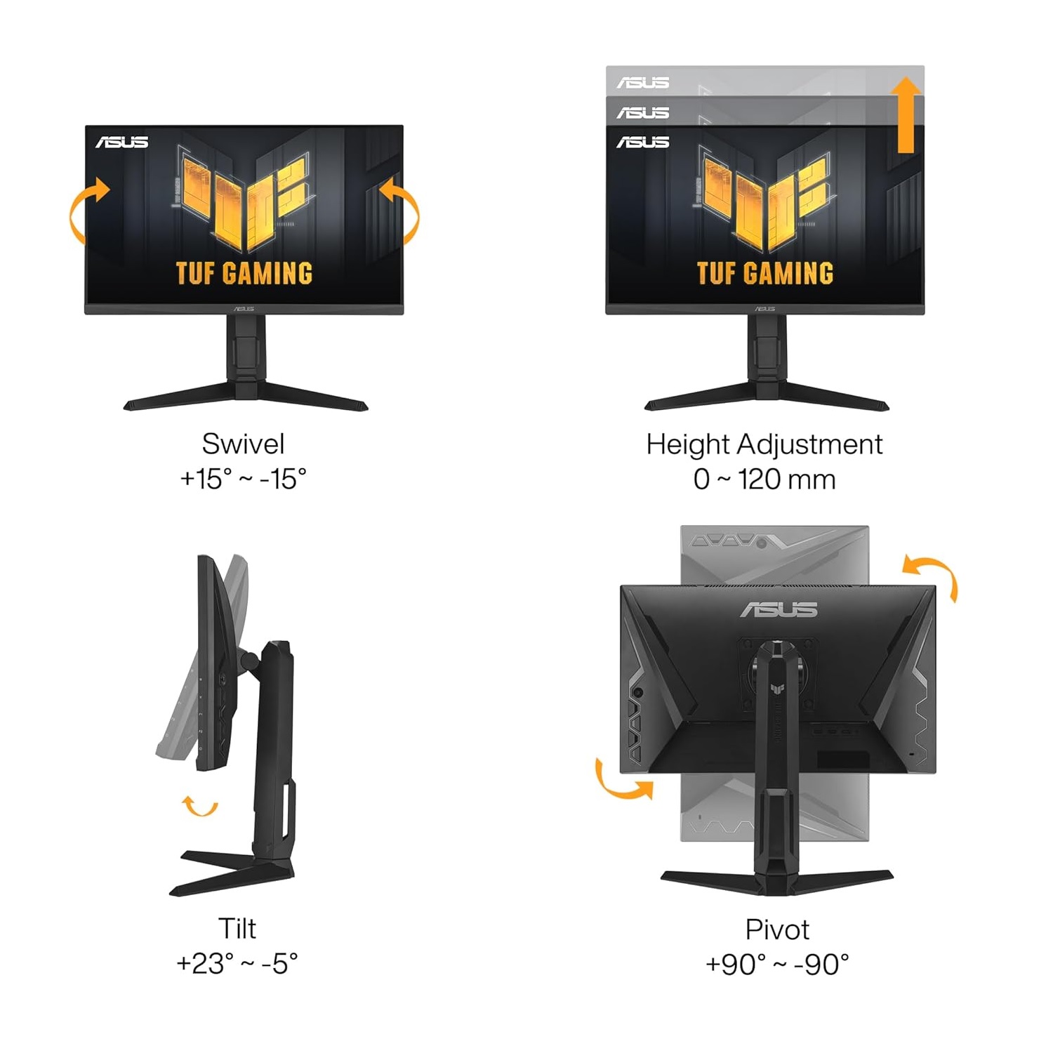 MONITEUR ASUS TUF VG249QL3A 180HZ IPS 24 POUCE ADJUSTABLE FHD